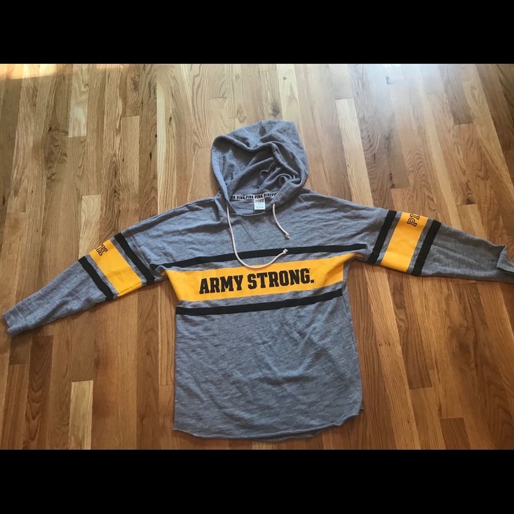 Pink Victoria Secret Army hoodie